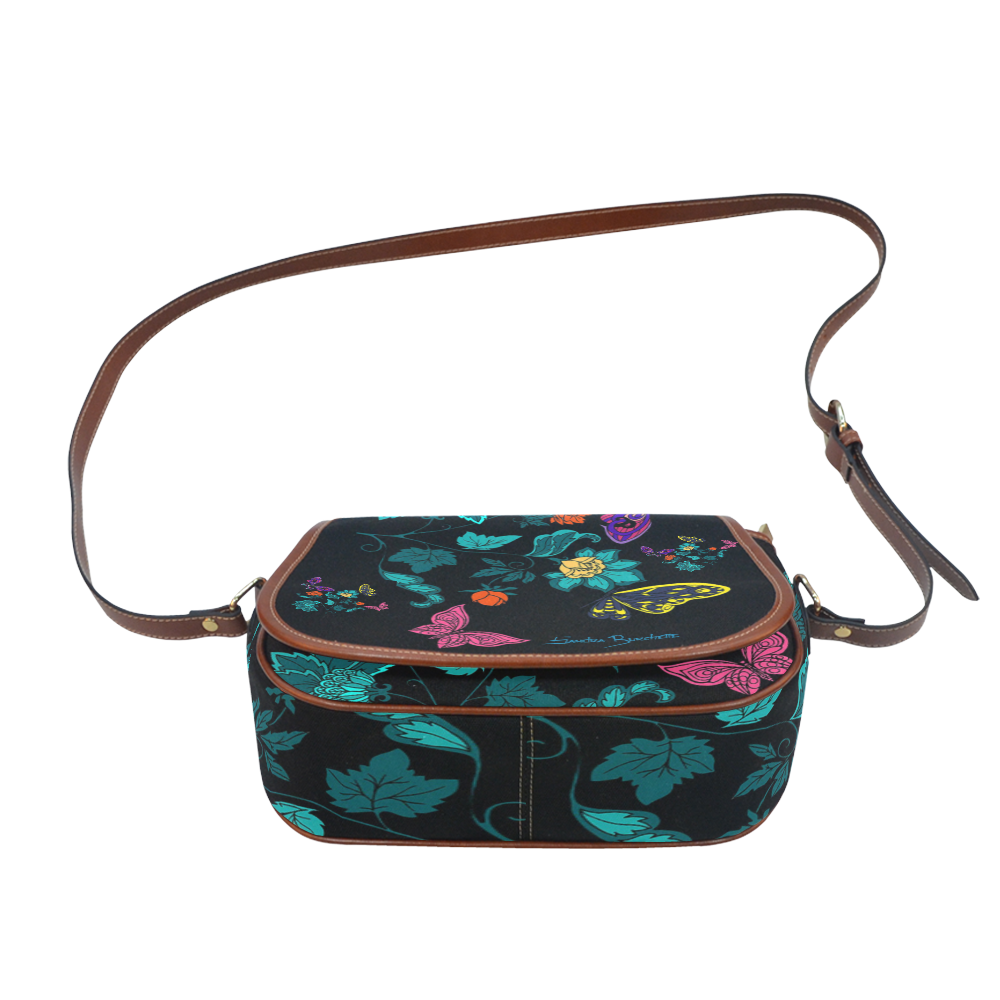 butterflies123 Saddle Bag/Small (Model 1649) Full Customization