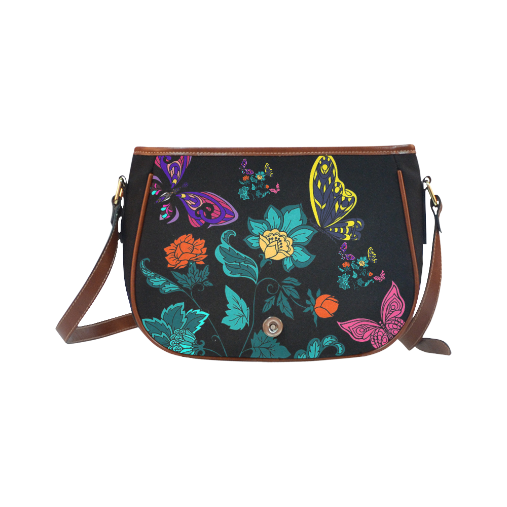 butterflies123 Saddle Bag/Small (Model 1649) Full Customization