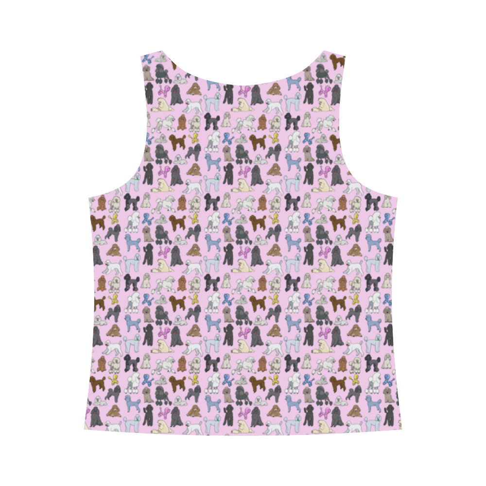 Poodle Tank Pink All Over Print Tank Top for Women (Model T43)