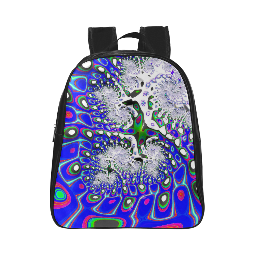 fractal fantasy 717C by JamColors School Backpack (Model 1601)(Small)