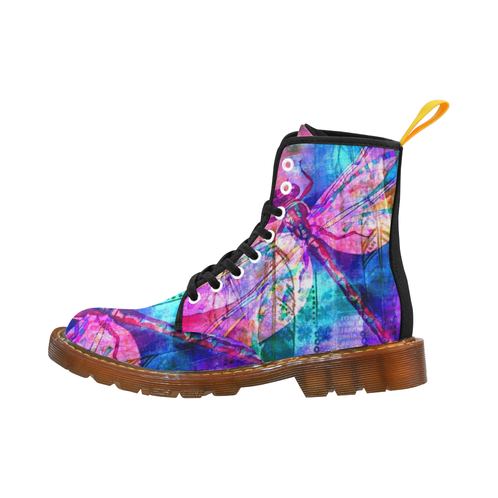 Dragonfly Rainbow Martin Boots For Women Model 1203H