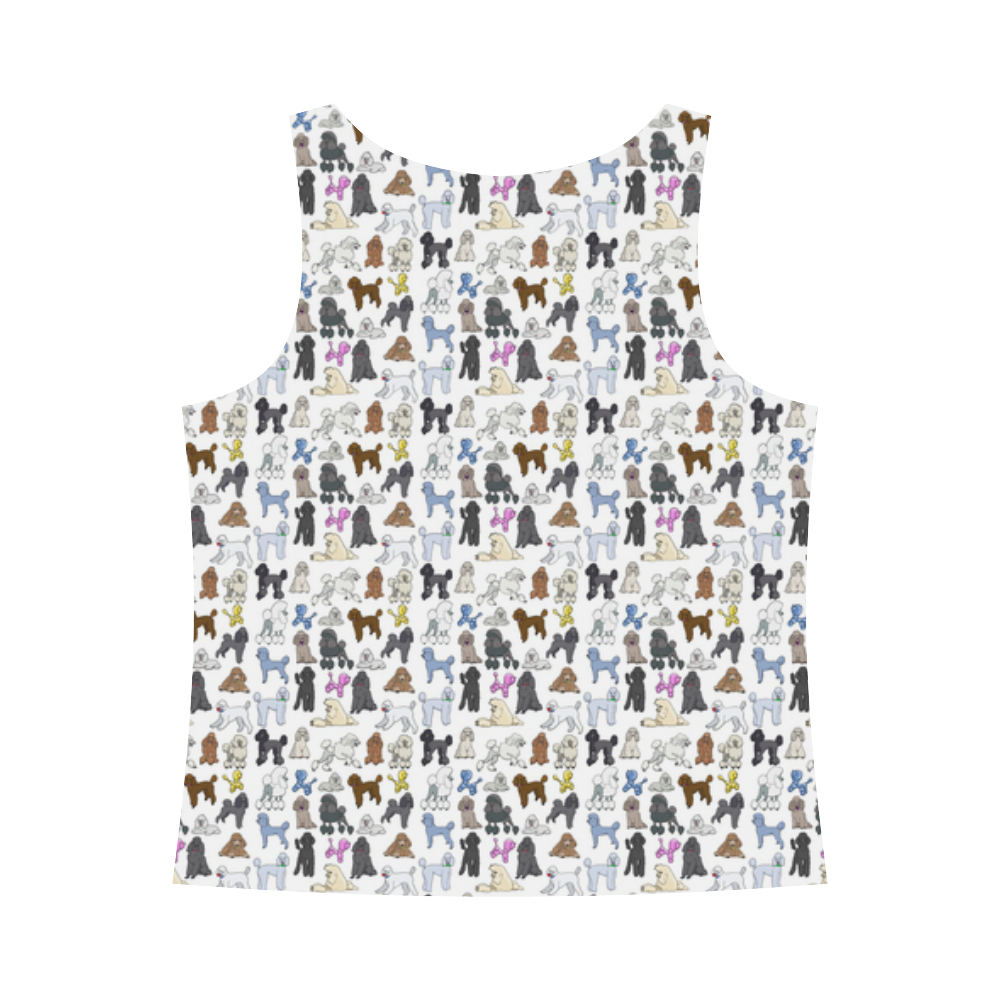 Poodle tank White All Over Print Tank Top for Women (Model T43)