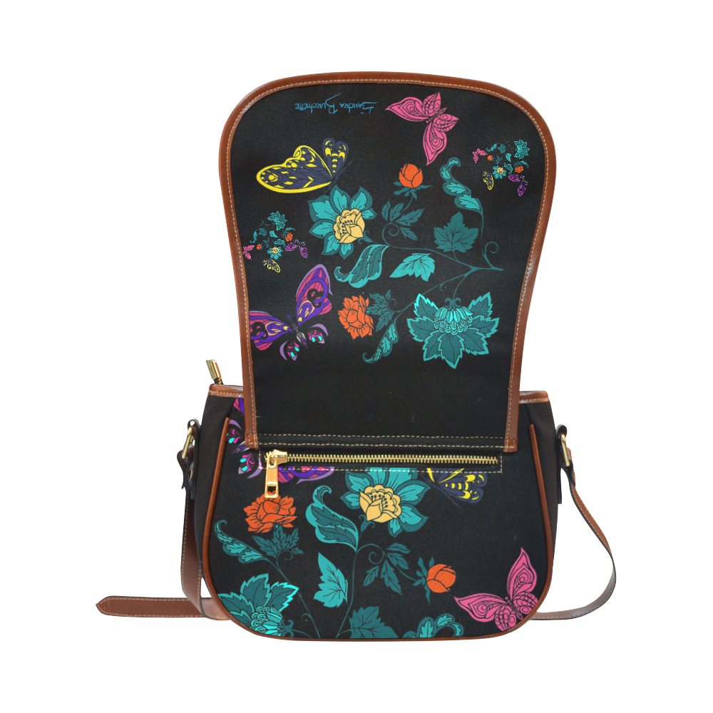 butterflies123 Saddle Bag/Small (Model 1649) Full Customization