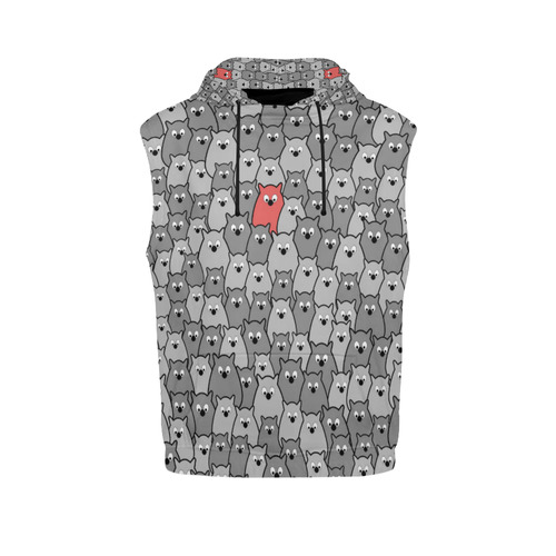 Stand Out From the Crowd All Over Print Sleeveless Hoodie for Men (Model H15)