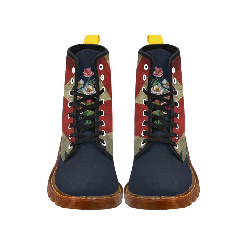 Flowery Union Jack Martin Boots For Women Model 1203H