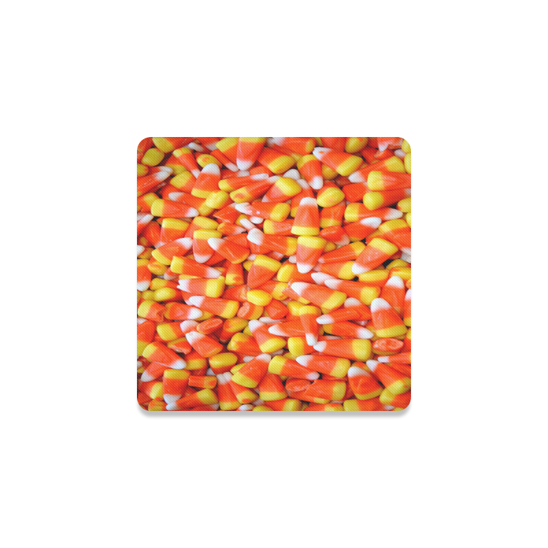 Halloween Candy Corn Square Coaster