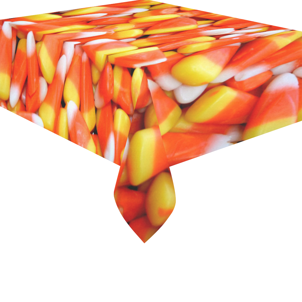 Halloween Candy Corn Cotton Linen Tablecloth 52"x 70"