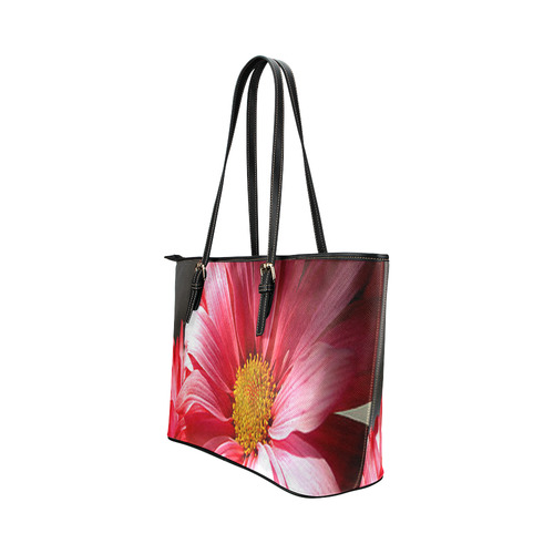 ArtbyOnyx Chrysanthemum Collection Leather Tote Bag/Small (Model 1651)