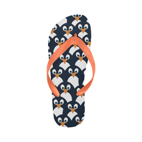 Penguin Cartoon Pattern Flip Flops for Men/Women (Model 040)