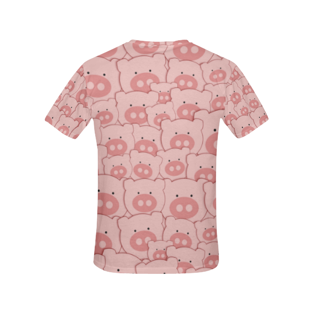 Pink Piggy Pigs All Over Print T-Shirt for Women (USA Size) (Model T40)