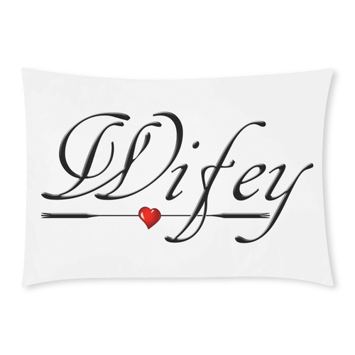 For Wife - Wifey Custom Rectangle Pillow Case 20x30 (One Side)