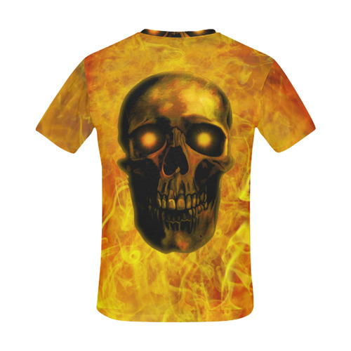 Hellfire skull All Over Print T-Shirt for Men (USA Size) (Model T40)