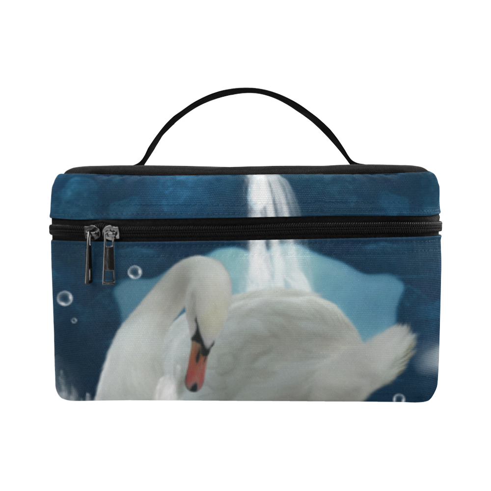 Beautiful swan with waterfalls Cosmetic Bag/Large (Model 1658)