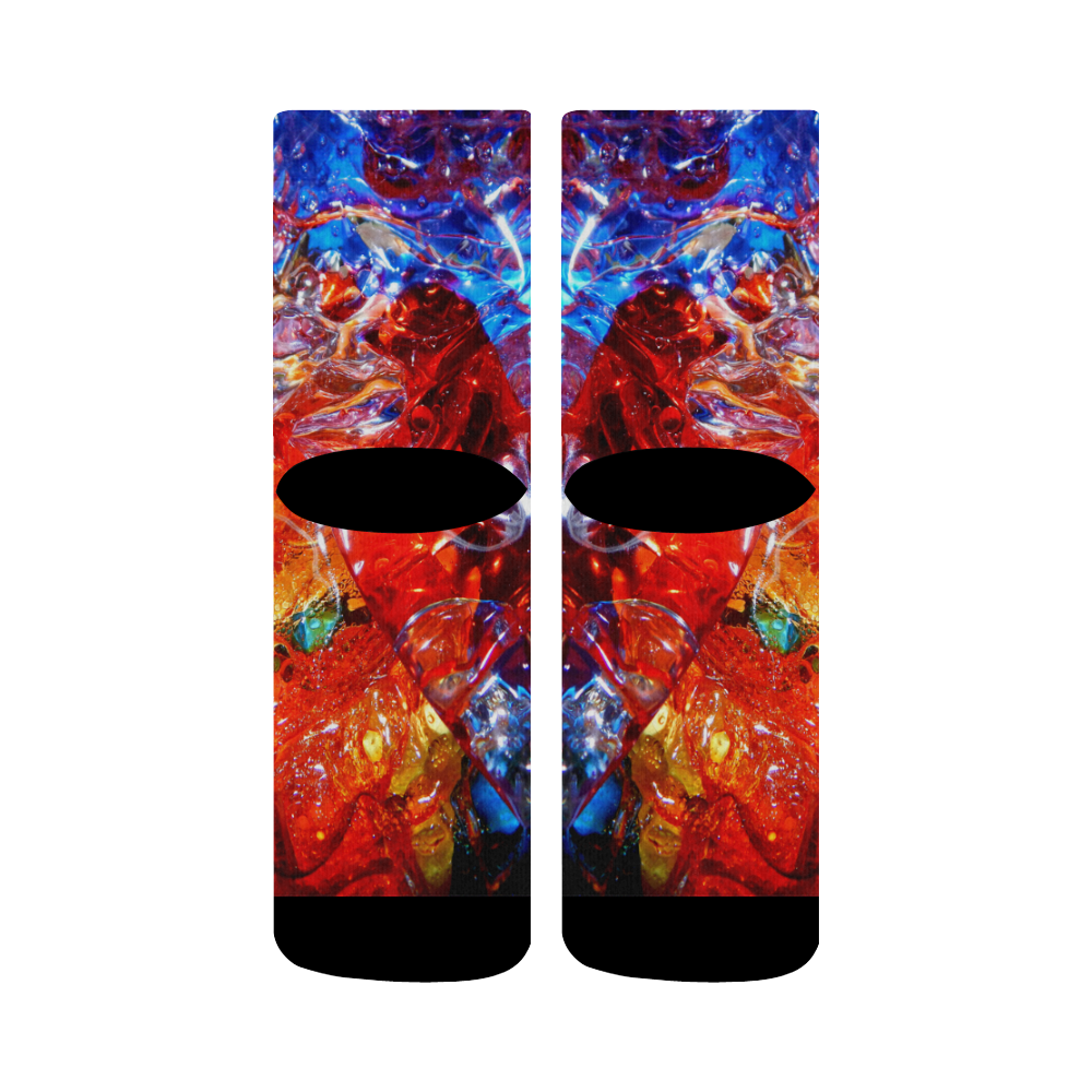 Liquid Abstract 0180-444 Crew Socks