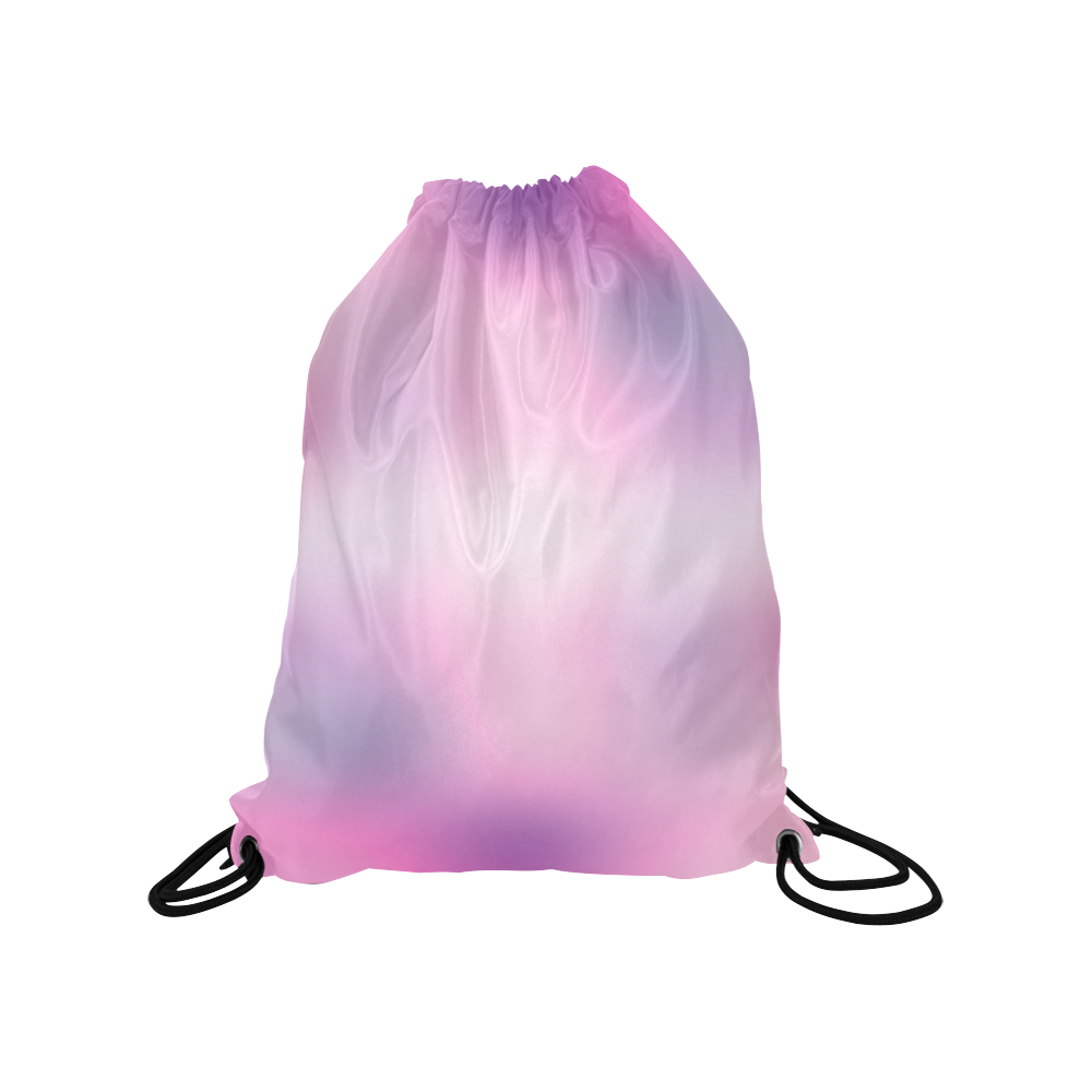 pink&purpleblur Medium Drawstring Bag Model 1604 (Twin Sides) 13.8"(W) * 18.1"(H)