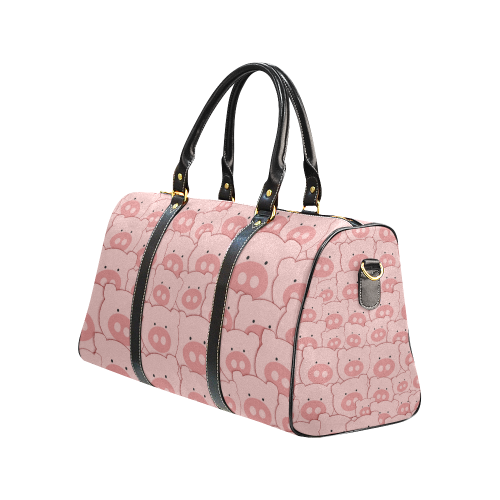 Pink Piggy Pigs New Waterproof Travel Bag/Small (Model 1639)