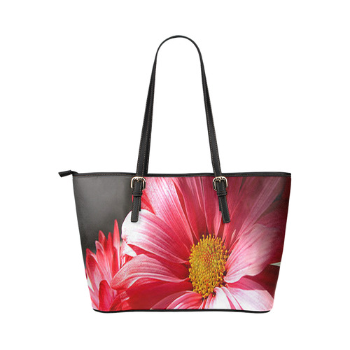 ArtbyOnyx Chrysanthemum Collection Leather Tote Bag/Small (Model 1651)