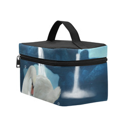 Beautiful swan with waterfalls Cosmetic Bag/Large (Model 1658)