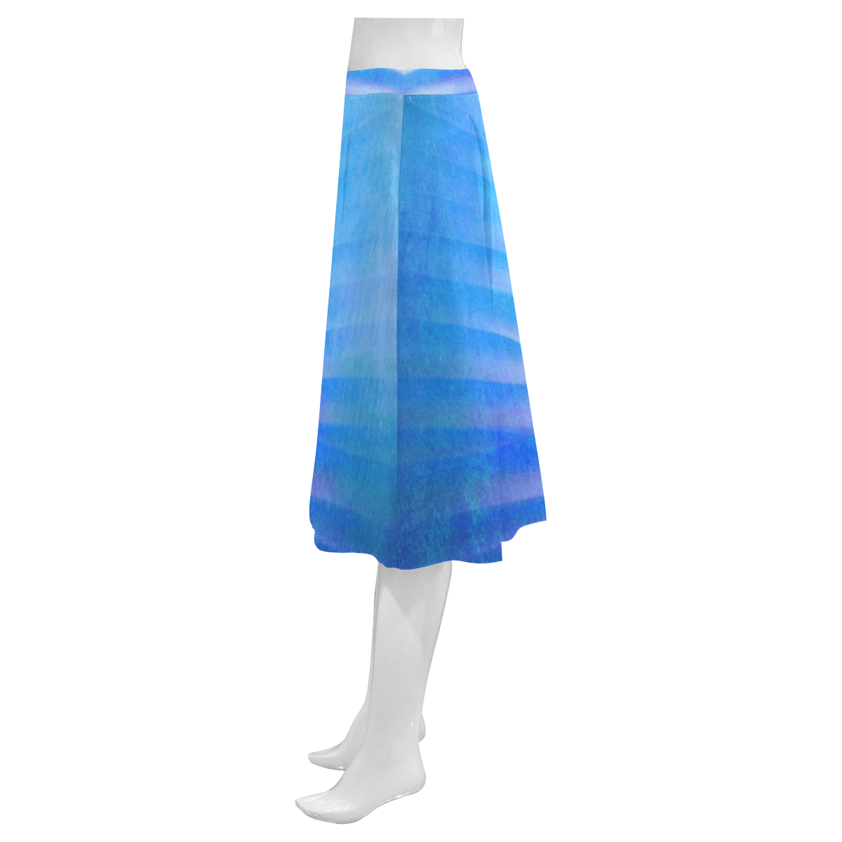 blue corner Mnemosyne Women's Crepe Skirt (Model D16)