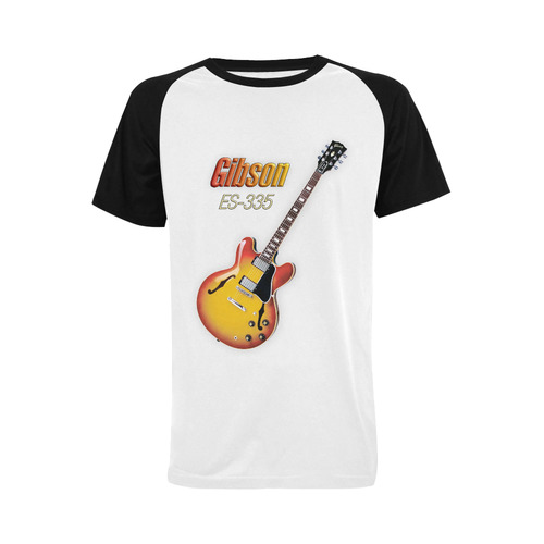 Wonderful Vintage Gibson ES-335 Men's Raglan T-shirt Big Size (USA Size) (Model T11)