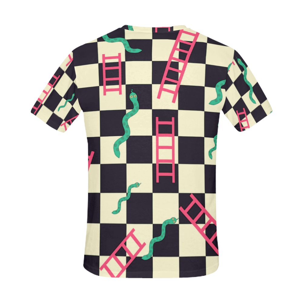 Snakes and Ladders Game All Over Print T-Shirt for Men (USA Size) (Model T40)