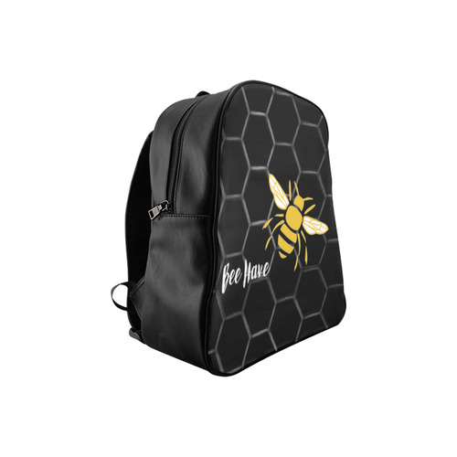 Bee on hive behave backpack back to school School Backpack (Model 1601)(Small)