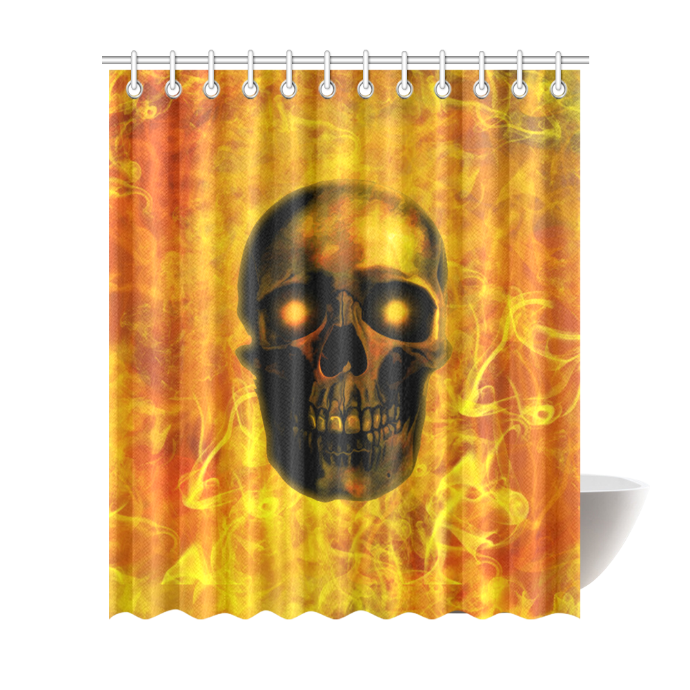 Hellfire skull Shower Curtain 72"x84"