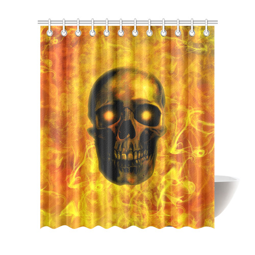 Hellfire skull Shower Curtain 72"x84"