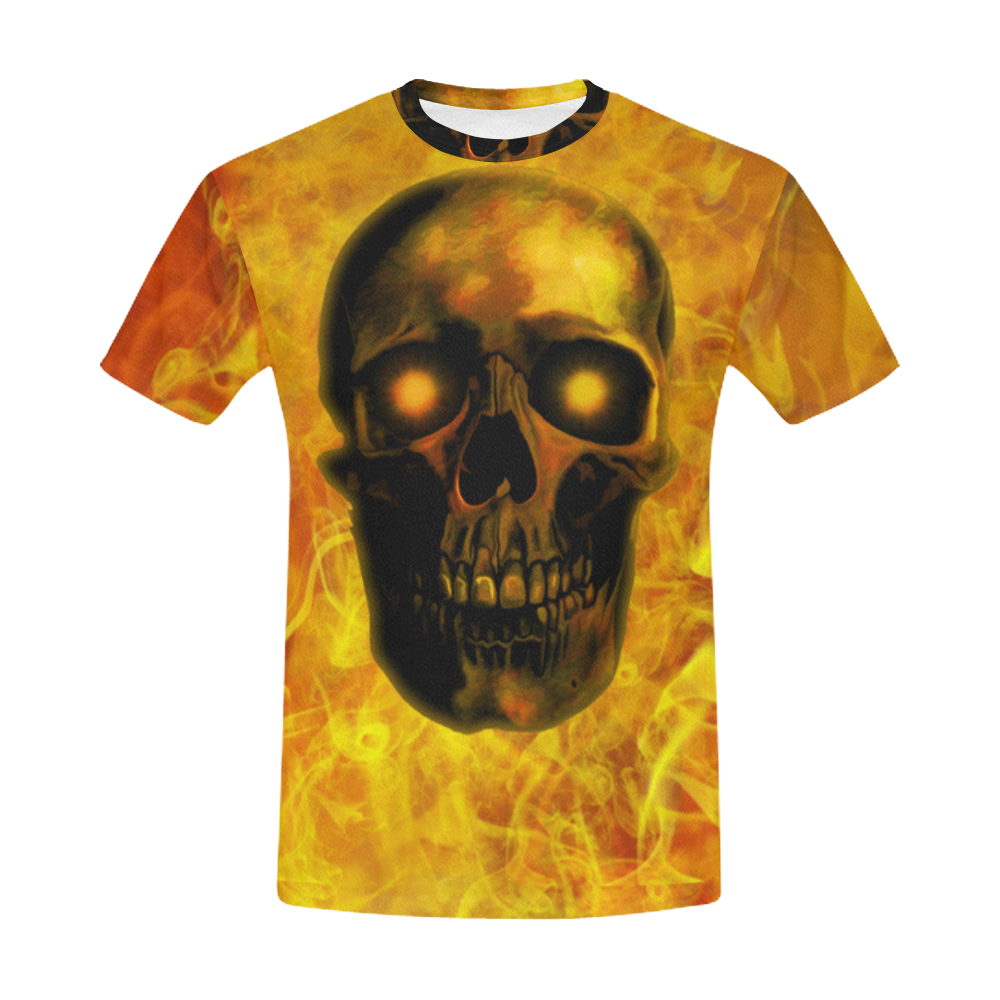 Hellfire skull All Over Print T-Shirt for Men (USA Size) (Model T40)