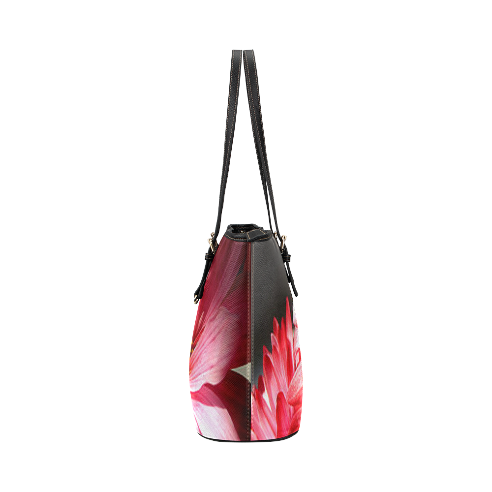 ArtbyOnyx Chrysanthemum Collection Leather Tote Bag/Small (Model 1651)