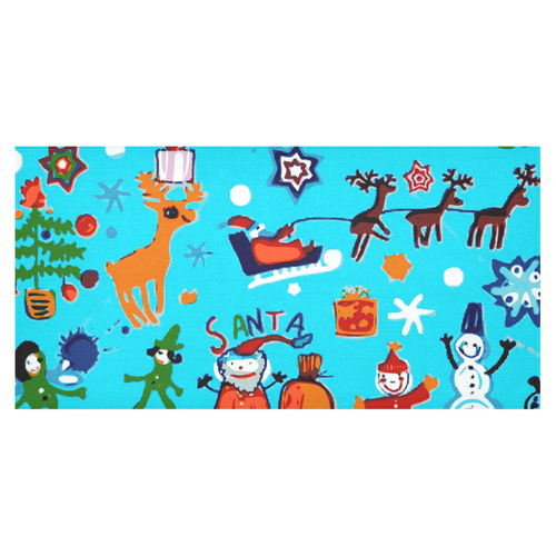 Christmas Santa Reindeer Christmas Gifts Cotton Linen Tablecloth 60"x120"