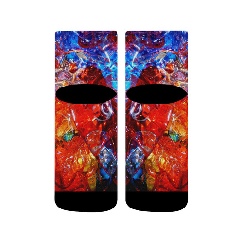 Liquid Abstract 0180-444 Quarter Socks