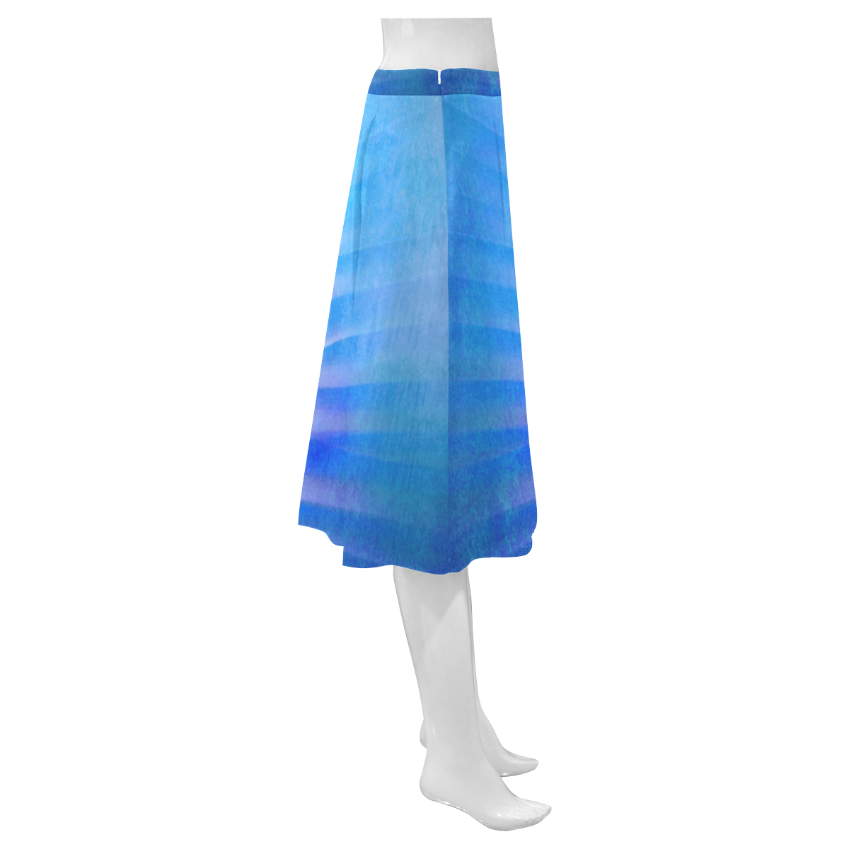 blue corner Mnemosyne Women's Crepe Skirt (Model D16)