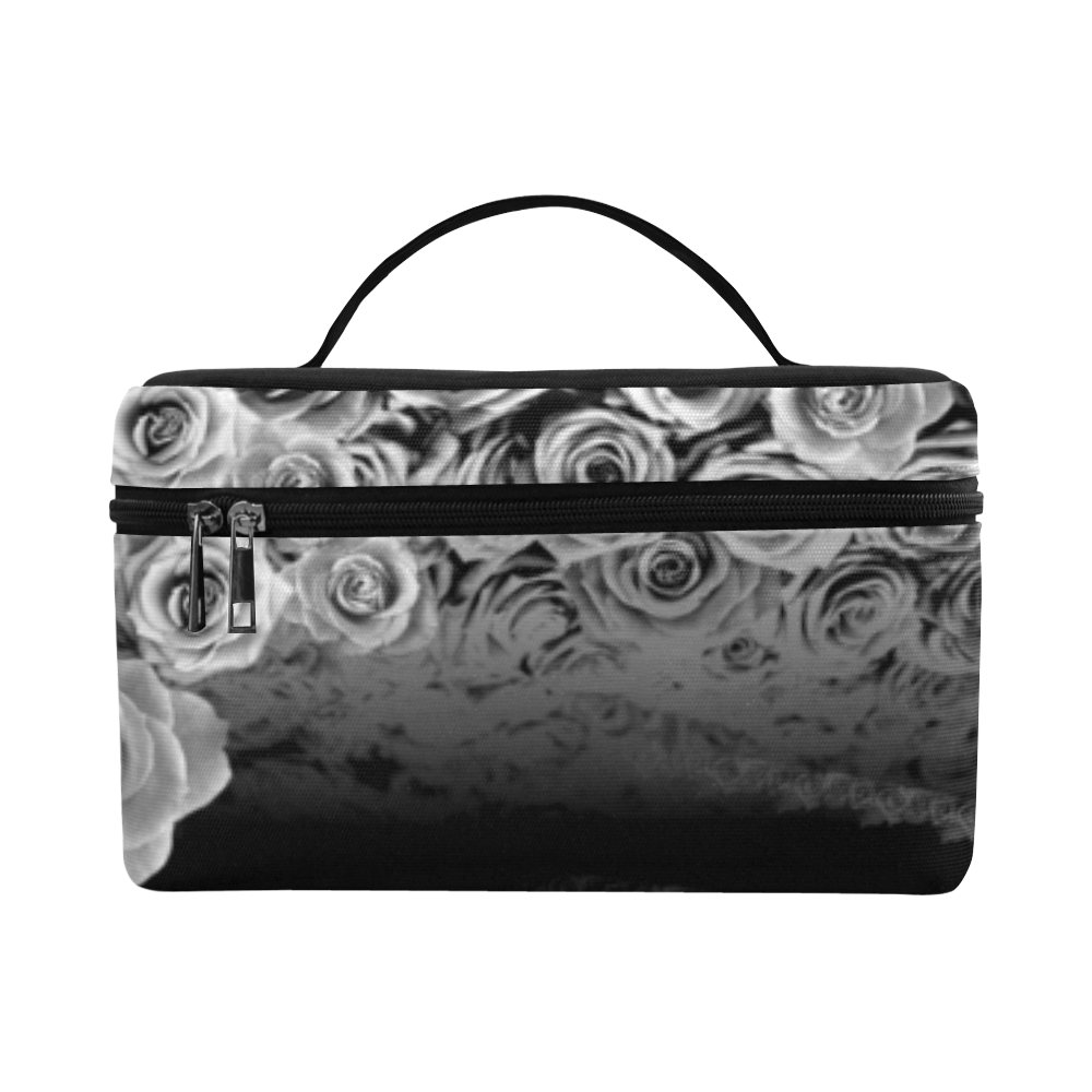 rose 3 gray Cosmetic Bag/Large (Model 1658)