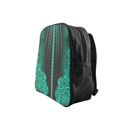rose 3 teal School Backpack (Model 1601)(Small)