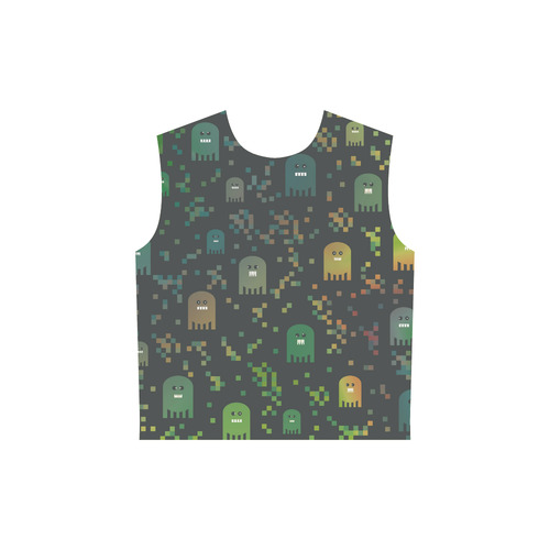 Pac Video Game Men All Over Print Sleeveless Hoodie for Women (Model H15)