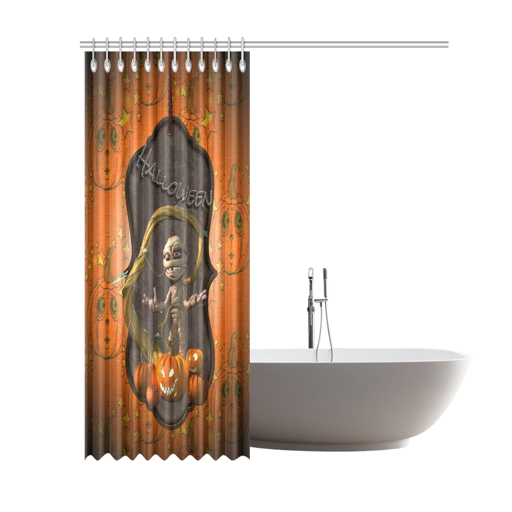 Halloween, funny mummy Shower Curtain 69"x84"