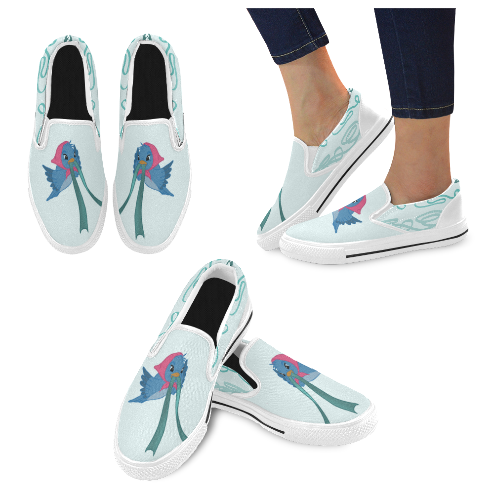 Bluebird Women's Unusual Slip-on Canvas Shoes (Model 019)