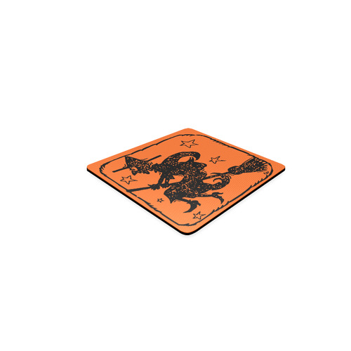 Vintage Halloween Witch Square Coaster