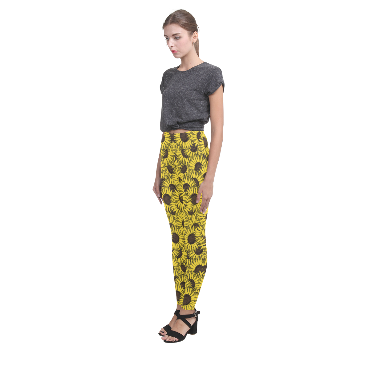 sunflower leggings Cassandra Women's Leggings (Model L01)