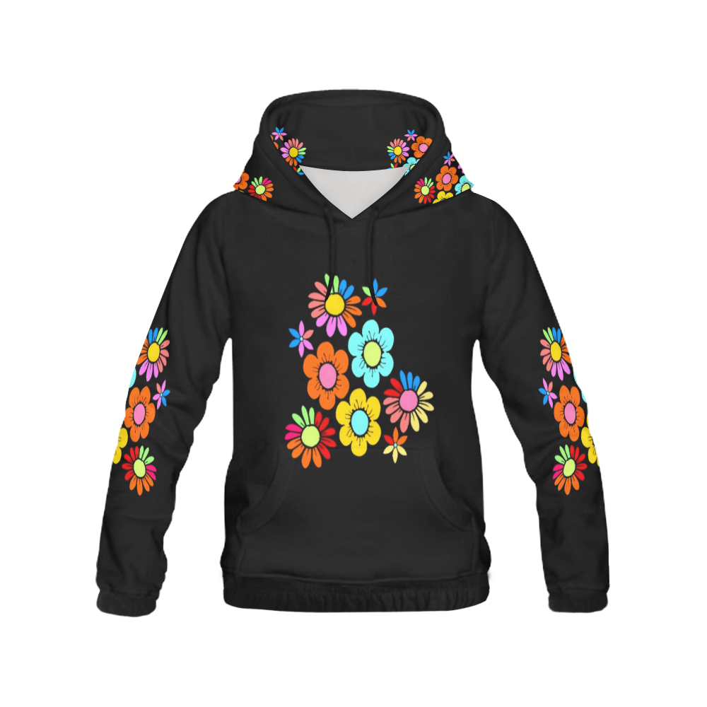 Flower of Love by Popart Lover All Over Print Hoodie for Women (USA Size) (Model H13)