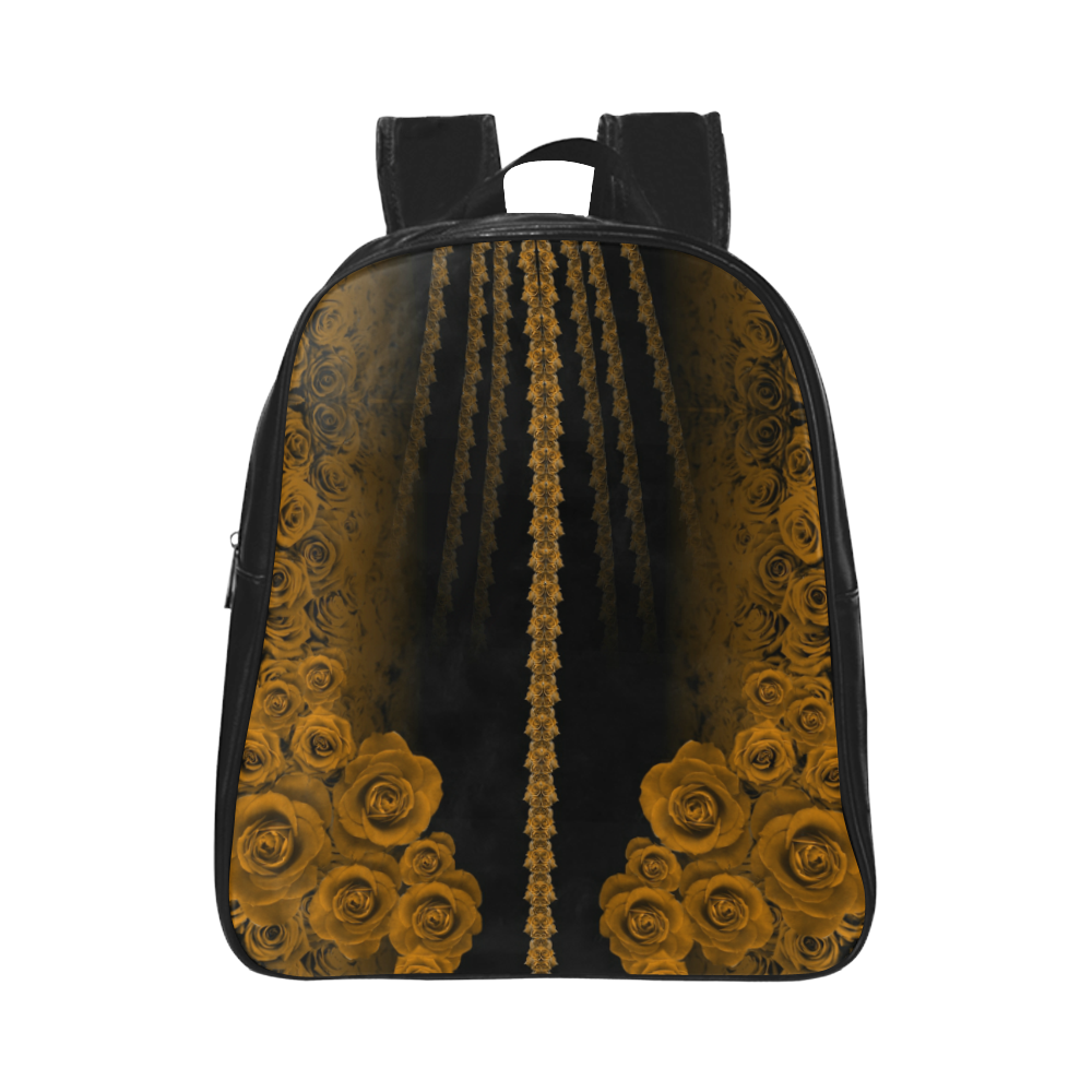 rose 3 gold School Backpack (Model 1601)(Small)