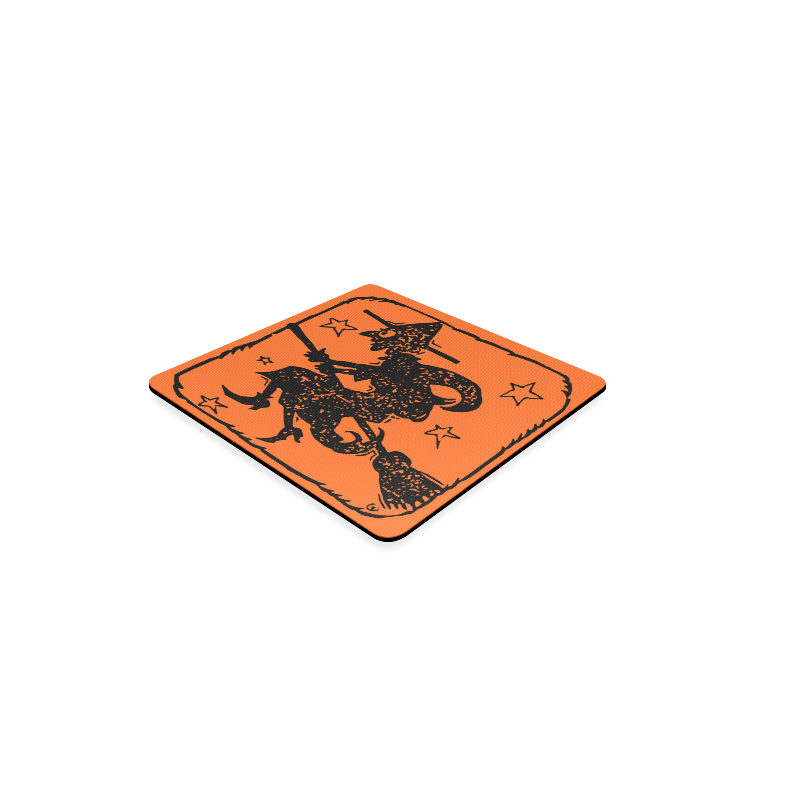 Vintage Halloween Witch Square Coaster
