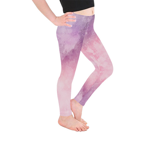 3201 Pink and Purple Kid's Ankle Length Leggings (Model L06)