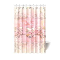 Hearts, soft colors Shower Curtain 48"x72"