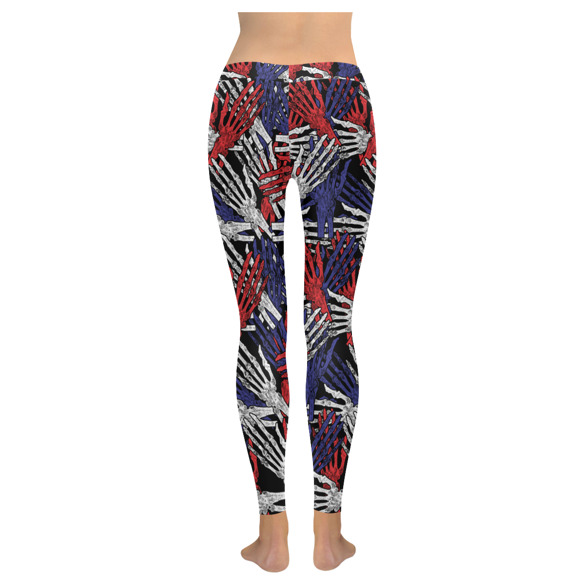 give america a hand leggings Women's Low Rise Leggings (Invisible Stitch) (Model L05)