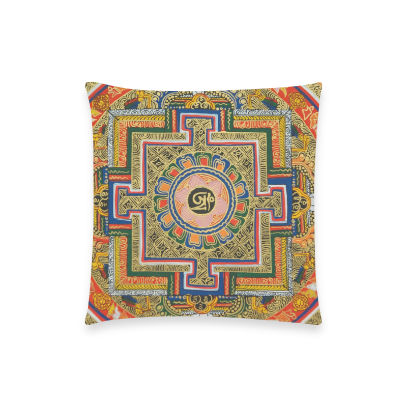 mandala asian tibet art pattern Custom  Pillow Case 18"x18" (one side) No Zipper