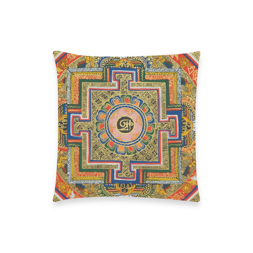 mandala asian tibet art pattern Custom  Pillow Case 18"x18" (one side) No Zipper