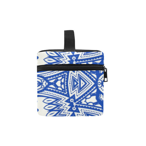 blue mandala art pattern Lunch Bag/Large (Model 1658)
