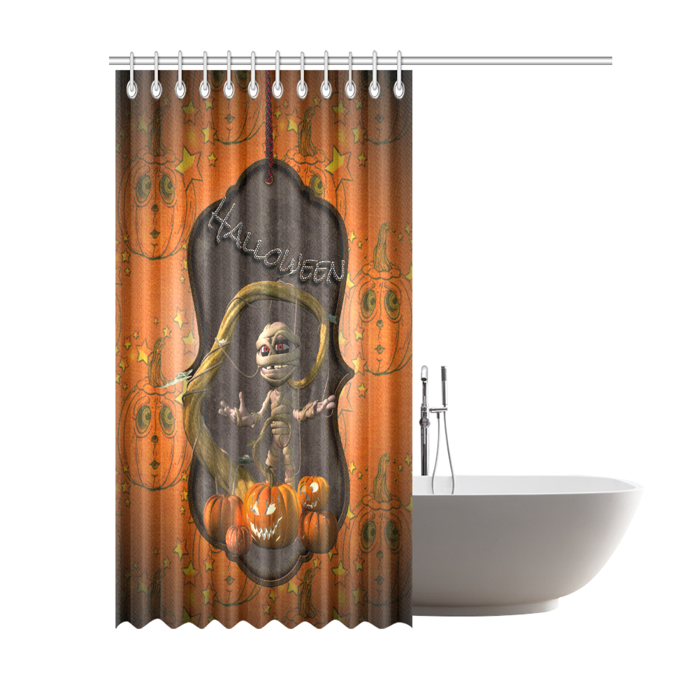 Halloween, funny mummy Shower Curtain 69"x84"